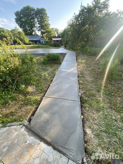 Отмостка дома, фундаменты вьезд для авто