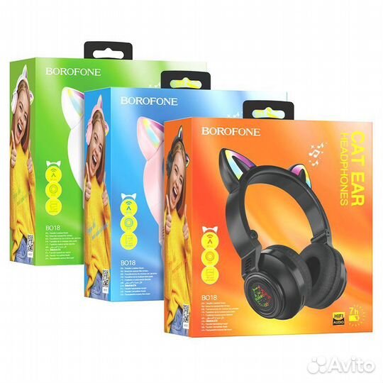 Беспроводные наушники borofone BO18 Cat ear