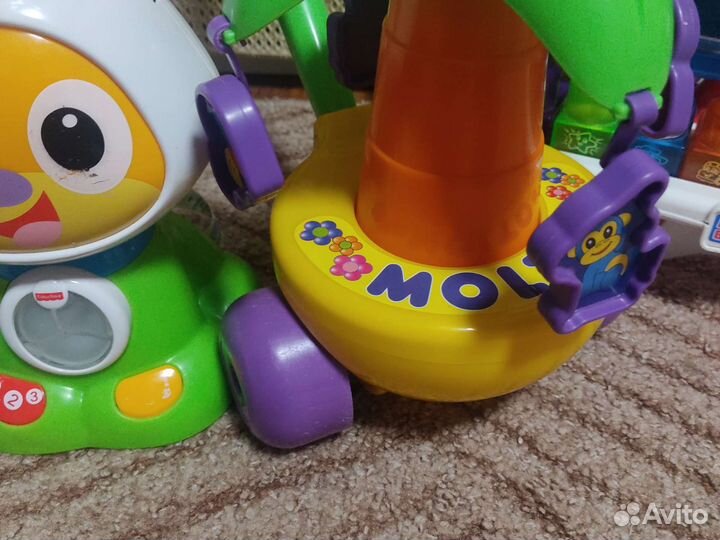 Пакетом Развивающие игрушки,пианино, щенок Бибо