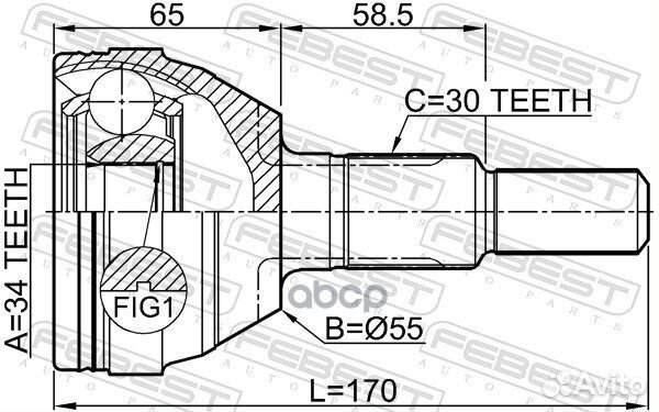 ШРУС chevrolet captiva 06/ opel antara 06- нар