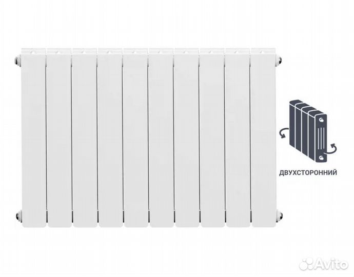 Радиатор 500/90 10 секций двухсторонний биметалл б