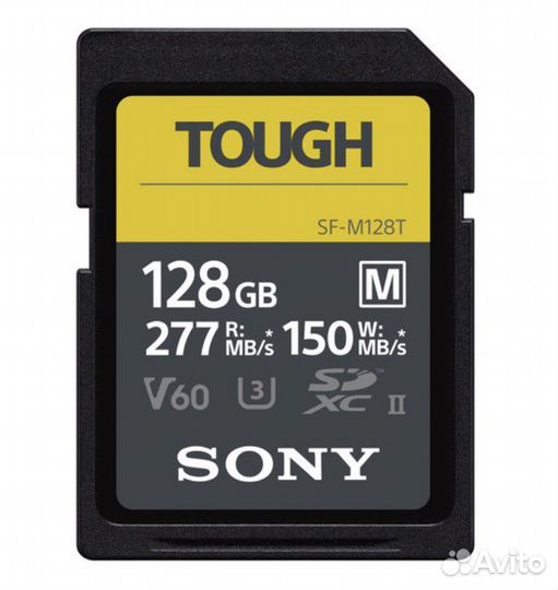 Карта SD Sony серия Though UHS-II v60 Pro 128гб