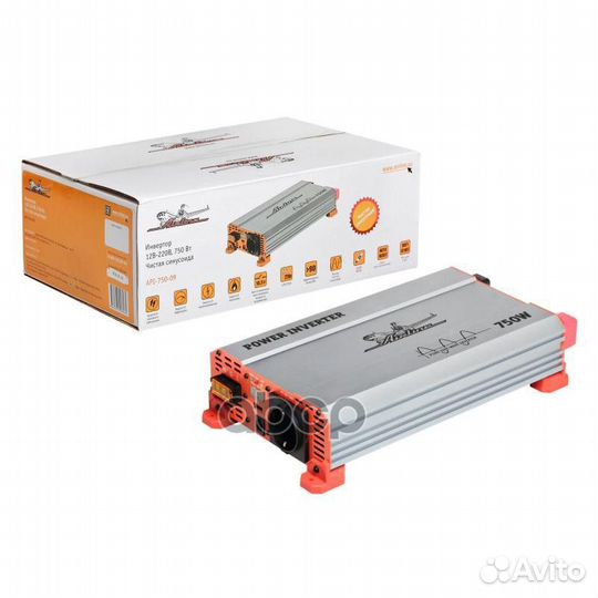 Инвертор 12В-220В, 750 Вт чистый синус API-750