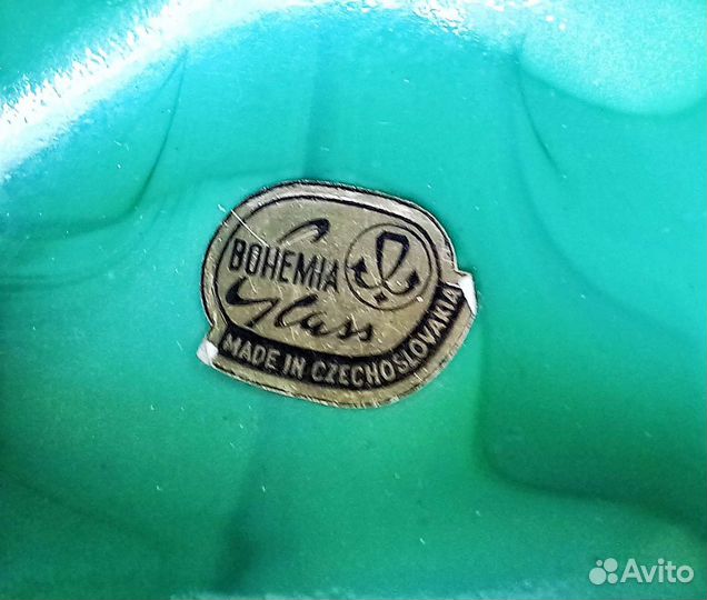 Малахитовая шкатулка ваза Чехословакия