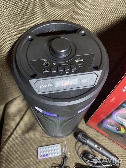 Портативная колонка bluetooth 40 см + микрофон