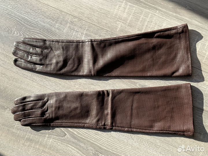 Перчатки нат кожа перфорированные