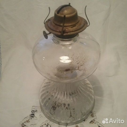 Керосиновая лампа, антикварная, США (USA ), 50 см