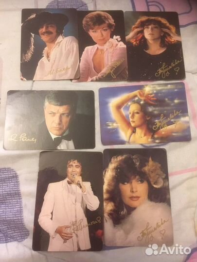 Календарики СССР Самолеты, звезды эстрады