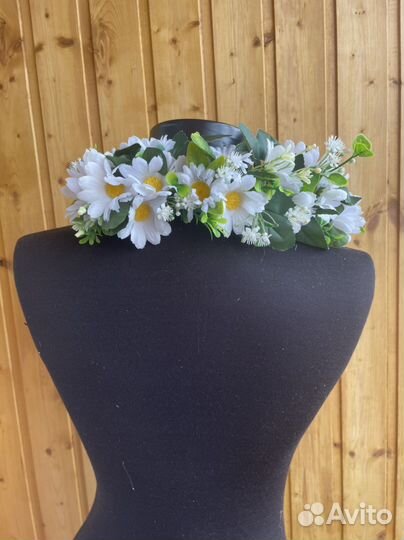 Венок на голову из цветов ромашек аренда/продажа