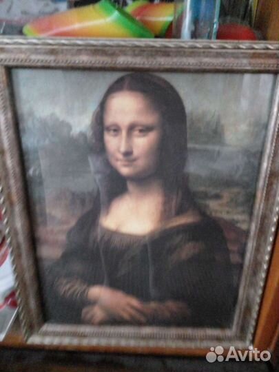 Картина репродукция Мона Лиза (из Лувра) в багете