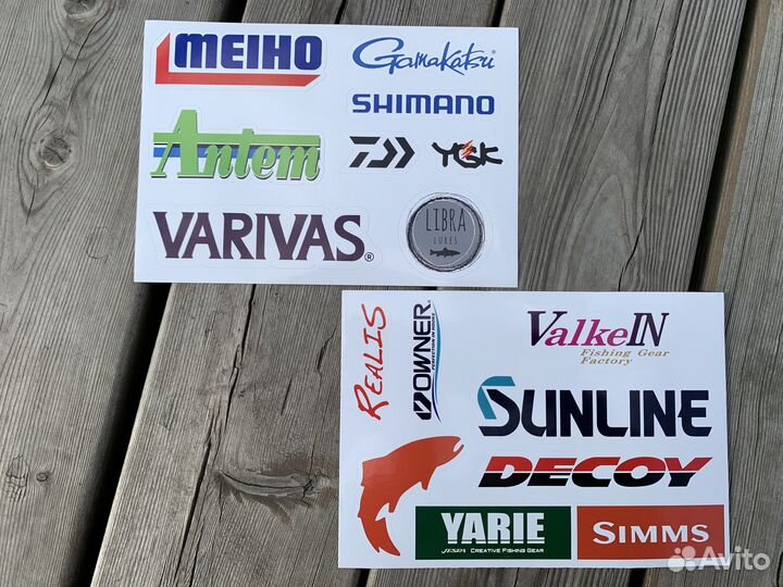 Наборы рыболовных наклеек