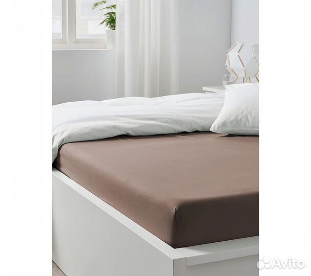 Простынь GoodNight Сатин 180х200х20 Шоколад на рез