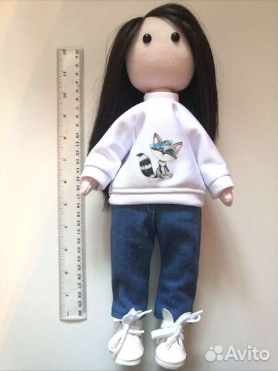 Куколка 34 см текстильная, с доп одеждой