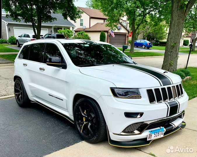 Сплитер переднего бампера jeep SRT8