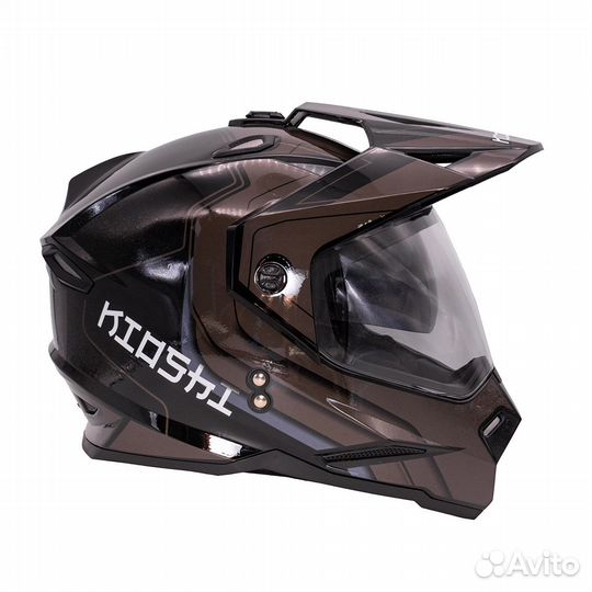 Шлем kioshi Fighter 802 мотард с очками