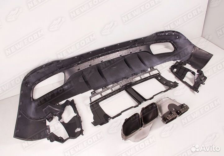 Диффузор насадки 63 черные Mercedes GLS 167