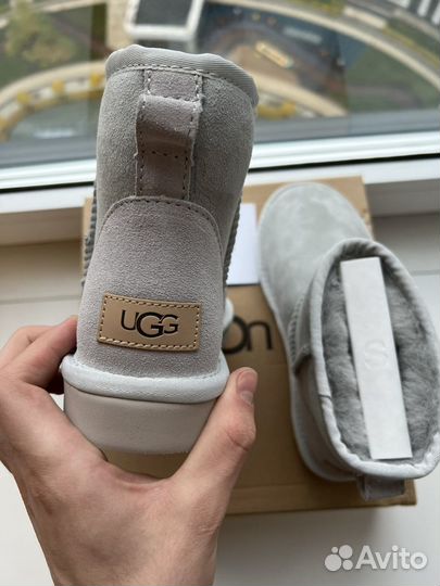 Угги женские UGG classic mini II grey violet