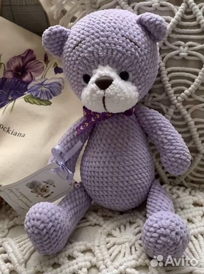 Мишка вязаный, ручная работа