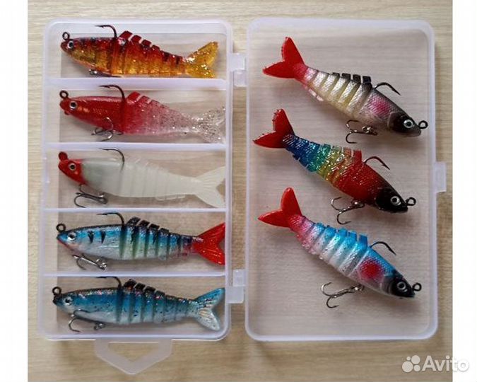 Набор приманок силиконовые воблеры 9см. 15.3г