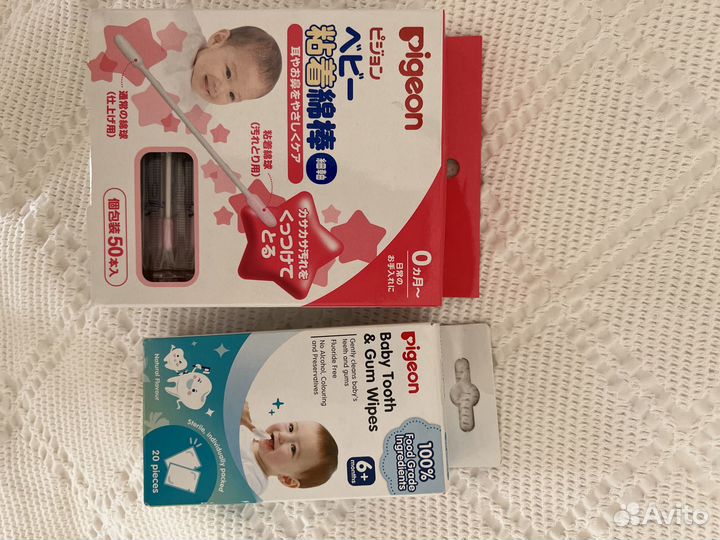 Салфетки для чистки молочных зубов Pigeon оригинал