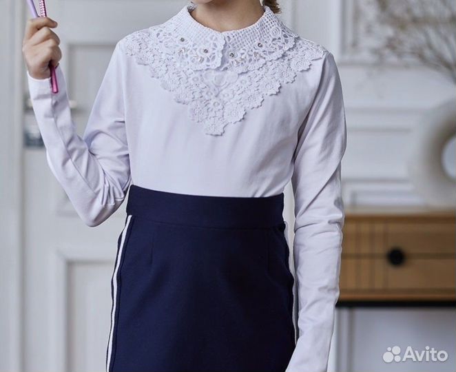 Блузки для девочки в школу 146