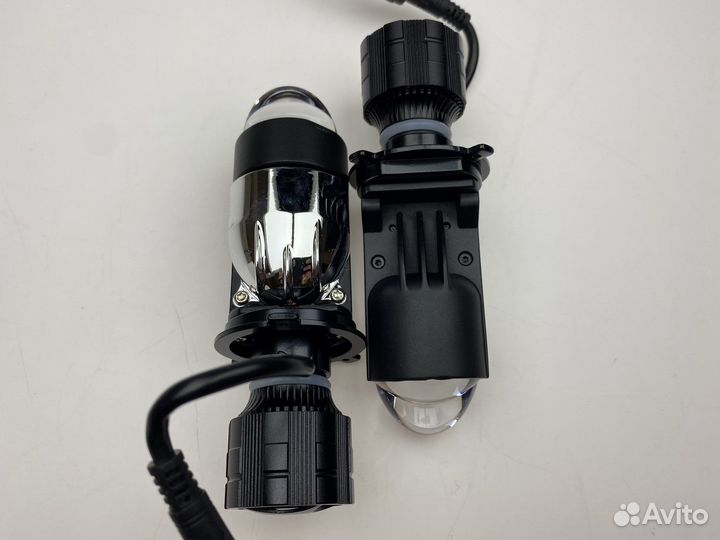 Линзованные диодные LED лампы Н4,мини Билед