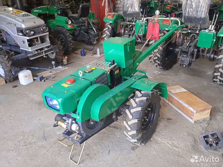 Мотоблок 15 л.с. с почвофрезой и сиденьем