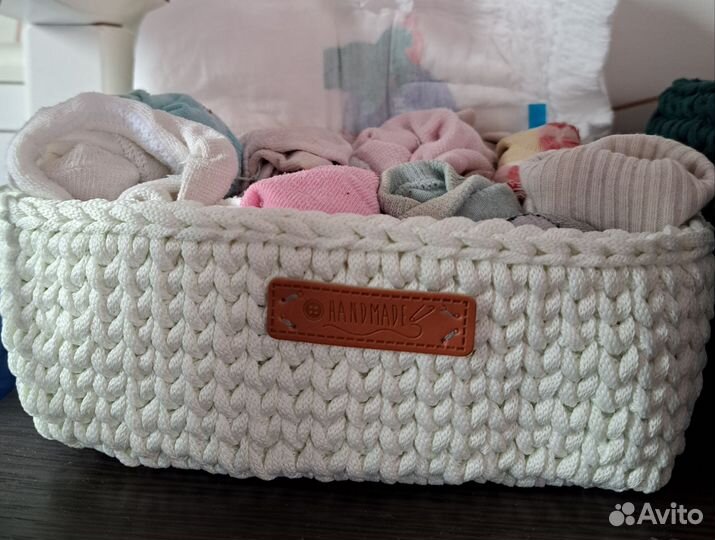 Вязаные корзинки на заказ