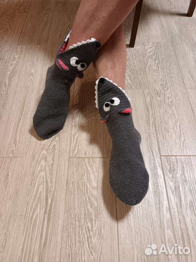 Вязаные носки - мышки