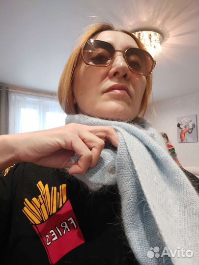 Косынка-шарф из ангоры. Женская новая