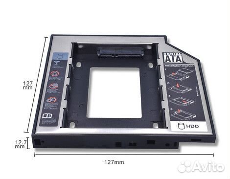 Для ноутбука адаптер жёсткого диска в отсек CD