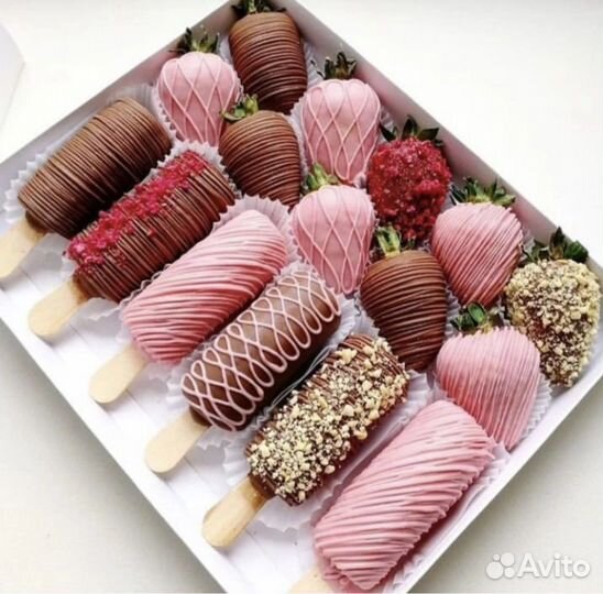 Клубника в шоколаде / шоколадные цветы