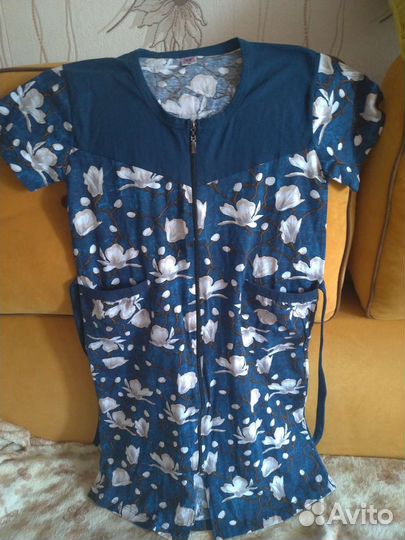 Халат женский на молнии 46 размер