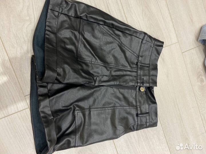 Шорты женские кожаные