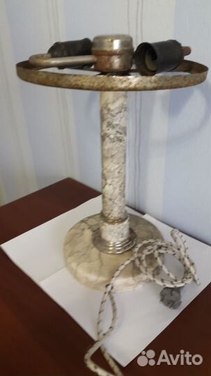 Настольная лампа мрамор серый СССР