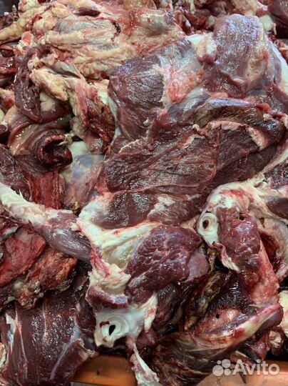 Мясная обрезь с говяжьих голов