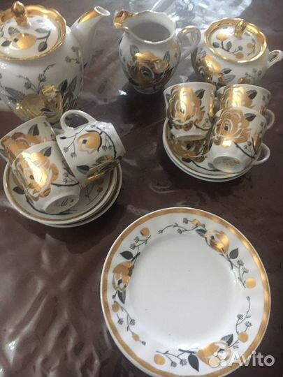 Сервиз кофейный Золотая роза