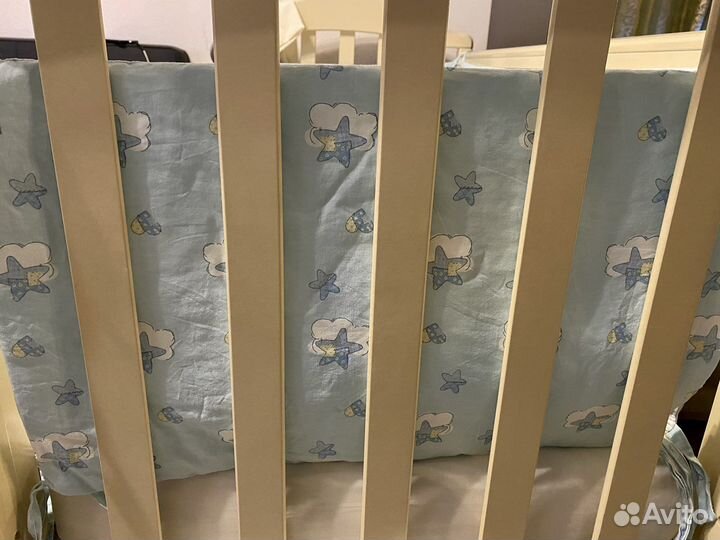 Мягкие бортики для детской кроватки