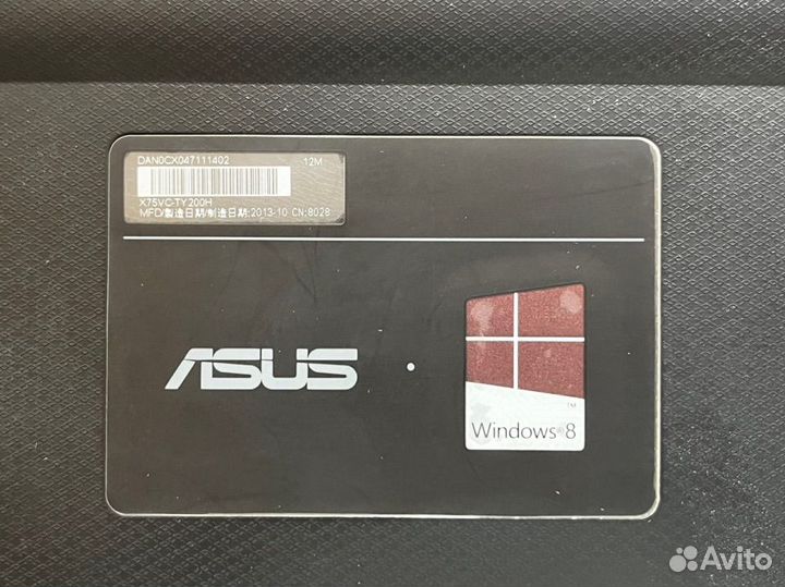 Ноутбук asus X75VC 17.3