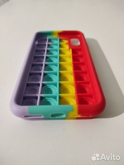 Чехол радужный на iPhone 10 поп-ит