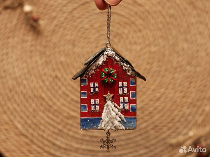 Новогодние украшения на елочку (домики)