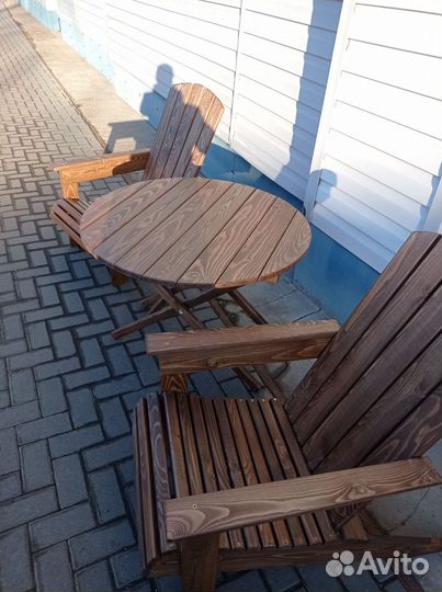 Набор мебели из дерева для сада, терассы, бани