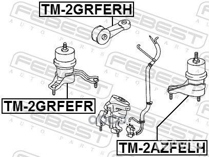 Подушка двигателя прав TM2grferh Febest