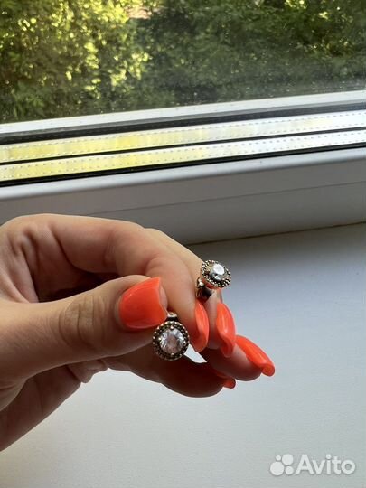 Серьги пусеты pandora