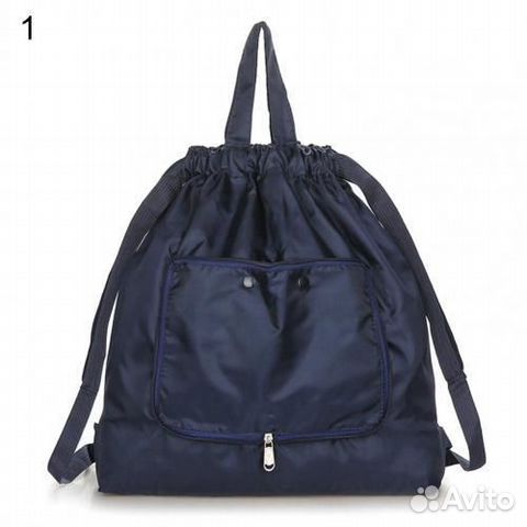 Рюкзак темно-синий складной. Новый