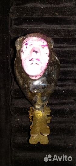 Ёлочная игрушка на прищепке обезьяна СССР