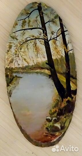 Картина срез дерева масло -Картина 1966г