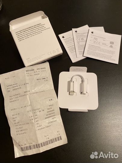 Адаптер Apple Lightning to 3.5 jack