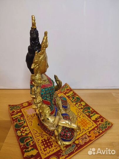 Статуэтка Белая Тара, 27 см, Непал, камни и металл