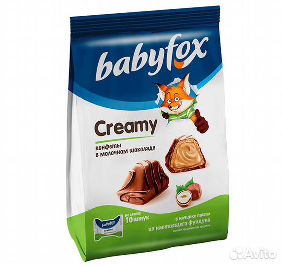 Конфеты BabyFox вафельные Creamy 100г